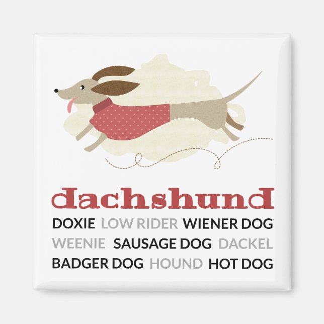 Dachshund Nickname Magnet (Framsidan)