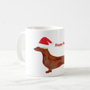 Dachshund Nya året Anpassningsbar Mugg