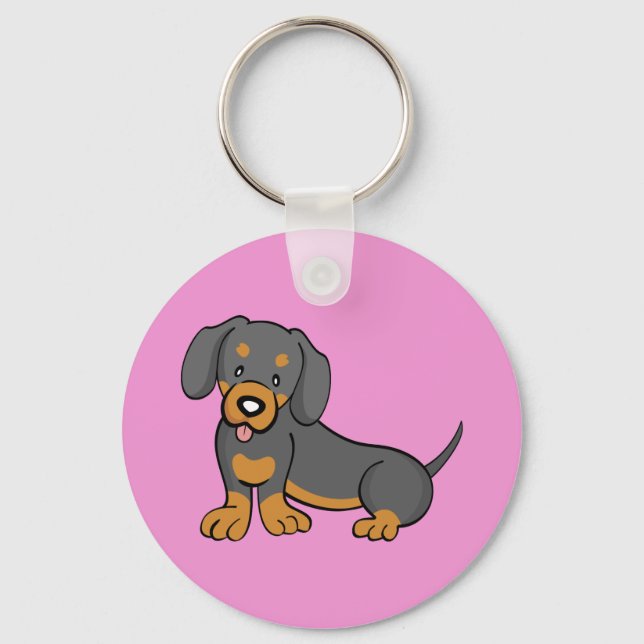 Dachshund-nyckelkedja Nyckelring (Framsida)