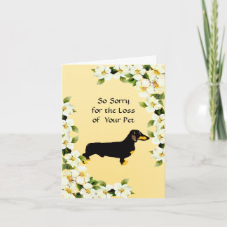 Dachshund och Dogwood - Sympati Kort
