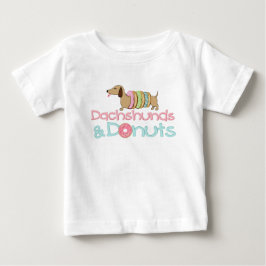 Dachshund och Donuts Wiener Hund T-Shirt för barn