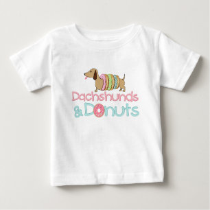 Dachshund och Donuts Wiener Hund T-Shirt för barn
