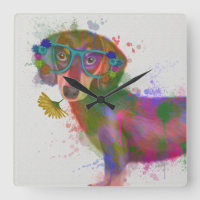 Dachshund och Glass Rainbow Stänk