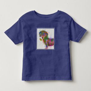 Dachshund och Glass Rainbow Stänk T Shirt