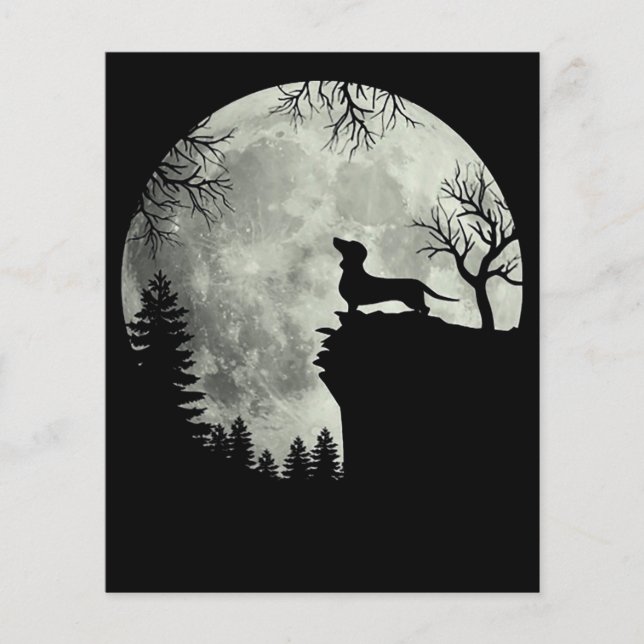 Dachshund och Måne Halloween (Framsida)