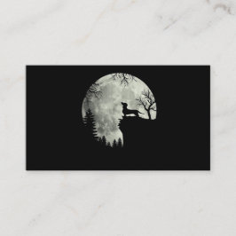 Dachshund och Måne Halloween Visitkort