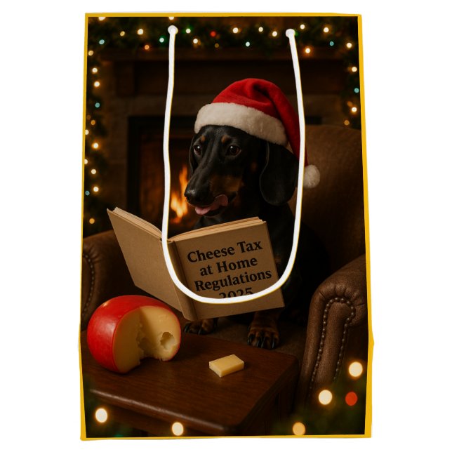 Dachshund 'Ostskatt' julklappspåse  (Baksidan)