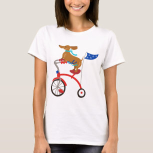 Dachshund på Bike T Shirt