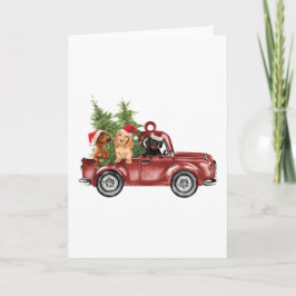 Dachshund På Bil Jul Ornament Jul Ornament Kort