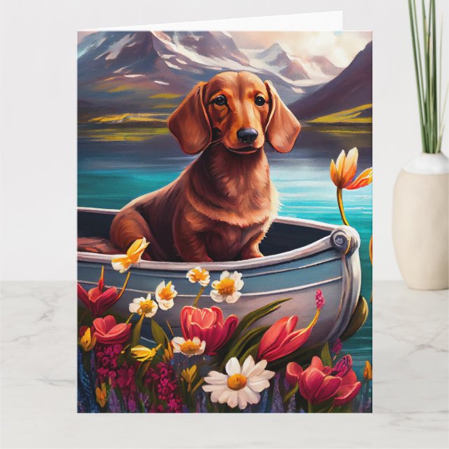 Dachshund på en Paddle: en kristen Äventyr Kort (Framsida)