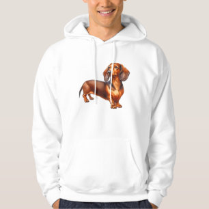Dachshund Painting - Weiner Hund Watercolor Painti Hoodie
