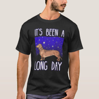 Dachshund Pajama Night Shirt DET ÄR EN LÅNG DAG  T Shirt