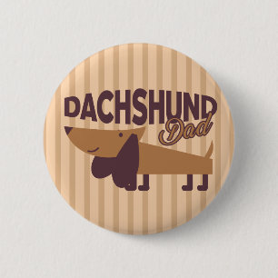 Dachshund Pappa, 2,4-tums rund knapp