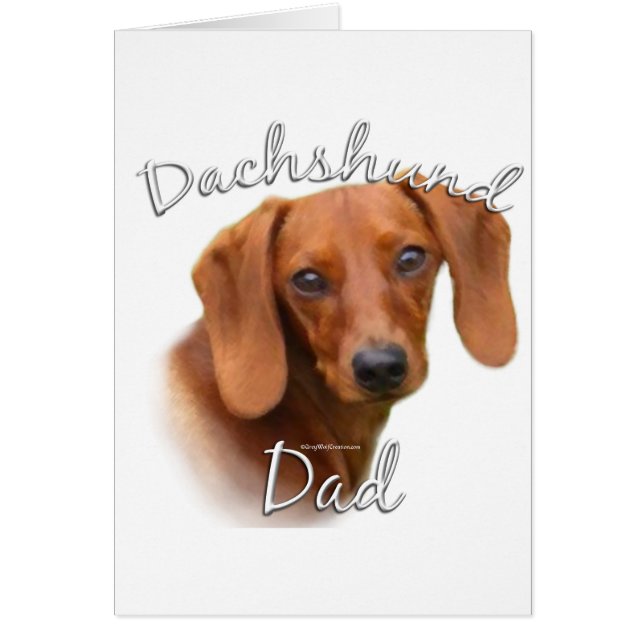 Dachshund Pappa 2 Hälsningskort (Framsidan)