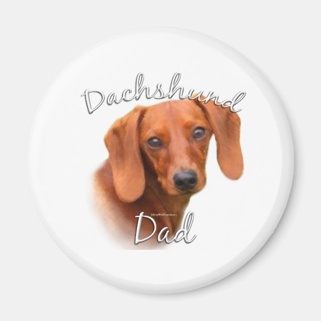 Dachshund Pappa 2 Magnet (Framsidan)