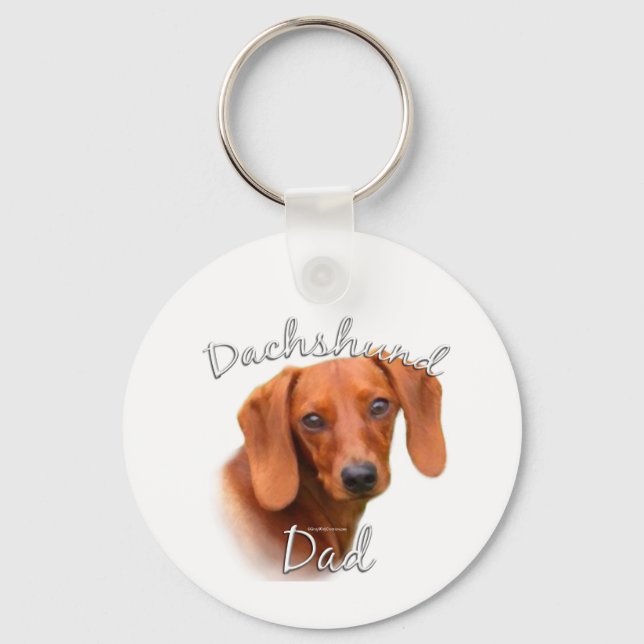 Dachshund Pappa 2 Nyckelring (Framsida)