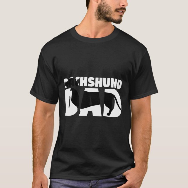 Dachshund Pappa Dachshund Far Hund Pappa Tee (Framsida)