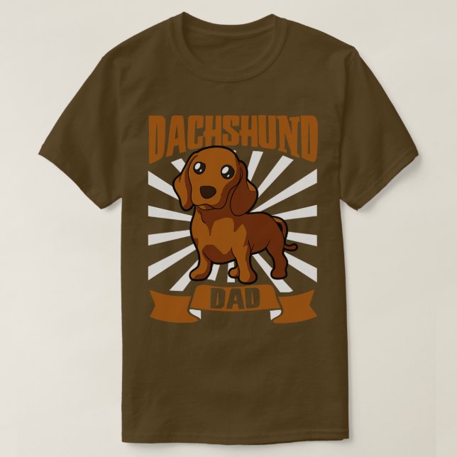 Dachshund Pappa Dachshund T Shirt (Design framsida)