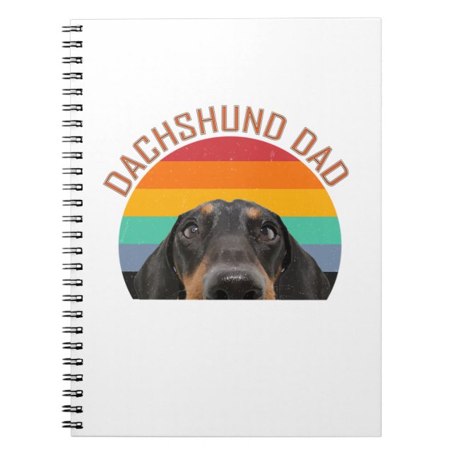Dachshund Pappa Doxie Wiener Hund Mor Funny W Anteckningsbok (Framsidan)