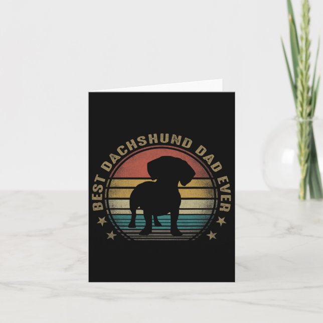 Dachshund Pappa, Fars dag-gåvor till Pappa, som är Kort (Framsida)
