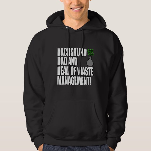 Dachshund Pappa Funny Hoodie (Framsida)