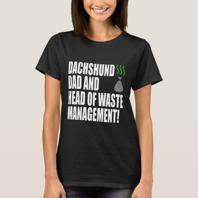Dachshund Pappa Funny T Shirt (Framsida)