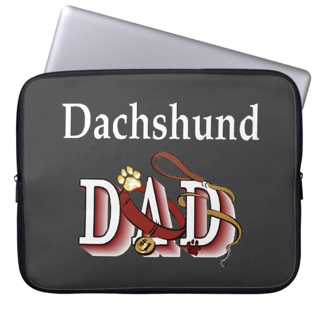 Dachshund Pappa Gifts Laptop Sleeve (Framsidan)
