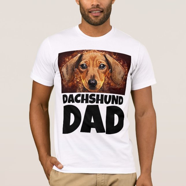 DACHSHUND PAPPA HUND T-SHIRT (Framsida)