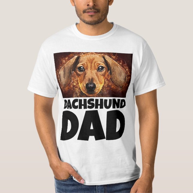 DACHSHUND PAPPA HUND T-SHIRT (Framsida)