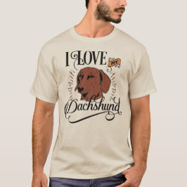 Dachshund Pappa: I Kärlek min Dachshund Light Mana T Shirt