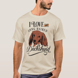 Dachshund Pappa: I Kärlek min L-H Dachshund Light  T Shirt