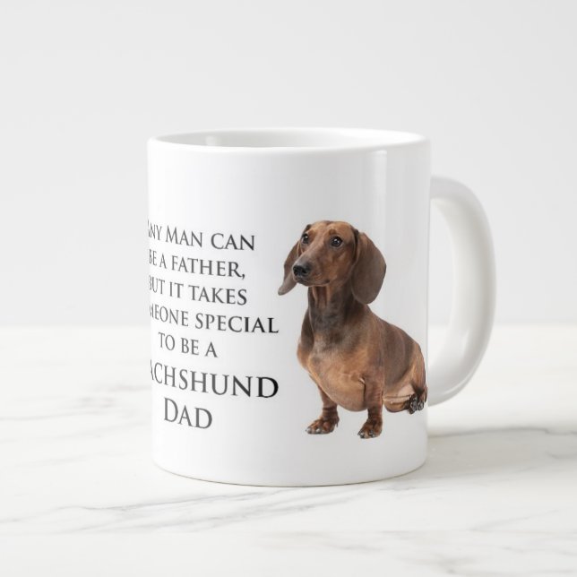 Dachshund Pappa Jumbo Mugg (Framsida höger)