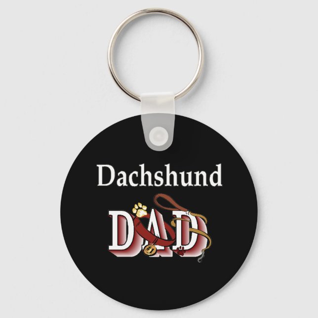 dachshund pappa Keychain Nyckelring (Framsida)