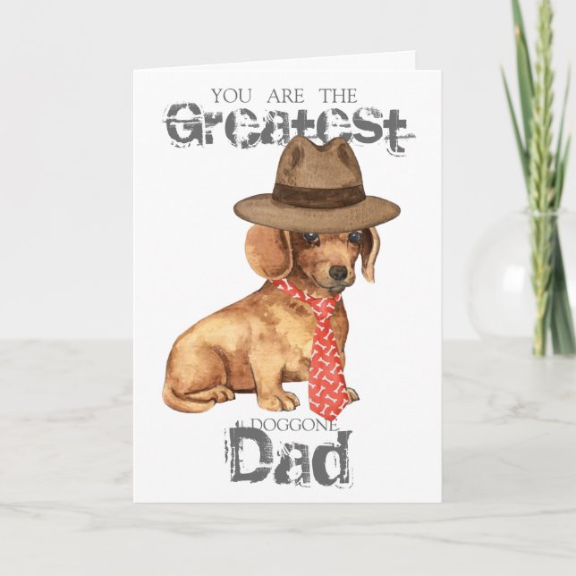 Dachshund Pappa Kort (Framsida)