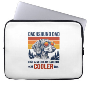 Dachshund Pappa Liksom en Vanlig Pappa Men Coolare Laptop Fodral