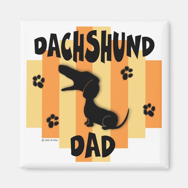 Dachshund Pappa Magnet (Framsidan)