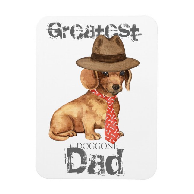 Dachshund Pappa Magnet (Vertikal)