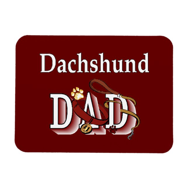 Dachshund Pappa Magnet (Horisontell)