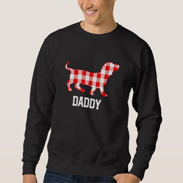 Dachshund Pappa Manar Weenie Hund Play Pajama Lång Ärmad Tröja (Framsida)
