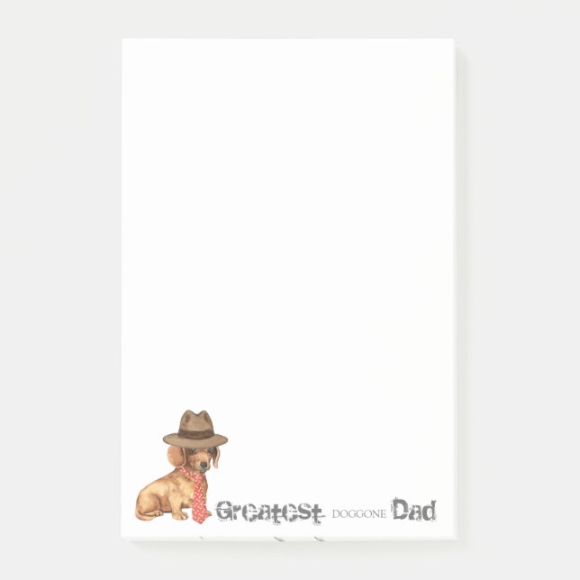 Dachshund Pappa Post-it Block (Framsida)