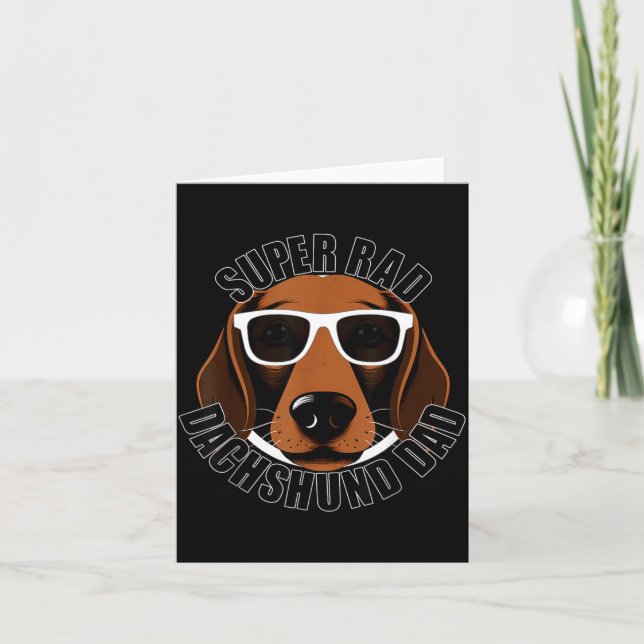 Dachshund Pappa Rolig Wiener Hund Pappa Kort (Framsida)