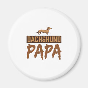 Dachshund Pappa Vintage Gravyr Hund Pappa Design_1 Magnet