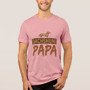 Dachshund Pappa Vintage Gravyr Hund Pappa Design_1 T Shirt