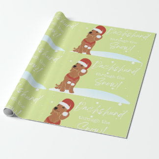 Dachshund - papper julomslutning presentpapper