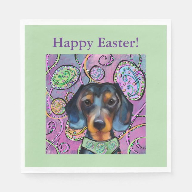 DACHSHUND  PAPPERSSERVETT (Framsidan)