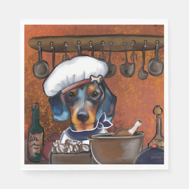 Dachshund  pappersservett (Framsidan)