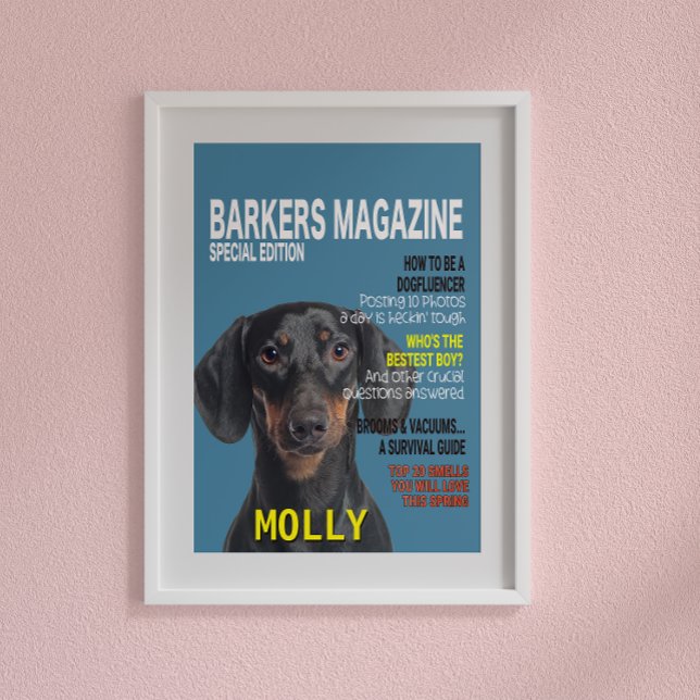 Dachshund Parody Magazine Cover Poster (Skapare uppladdad)