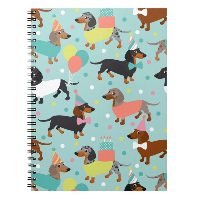 Dachshund Party Anteckningsbok (Framsidan)