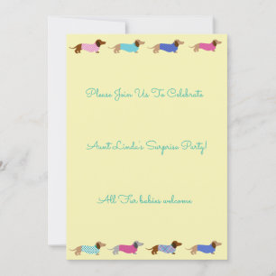 Dachshund Party-inbjudan Inbjudningar