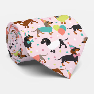 Dachshund Party Neck Tie Slips